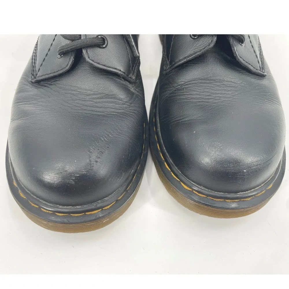 Dr Martens 1460 Y Youth Size 5 Black Leather Boots Womens 6 Side Zip Combat